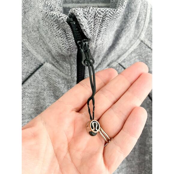 Lululemon | Nice Asana Jacket | Herringbone Black Gray | Sz 6 - Picture 6 of 11